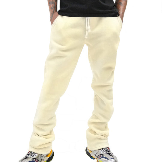 Herren Locker geschnittene Fleece-Jogginghose mit Tunnelzug, Seitentaschen & geradem Bein EB