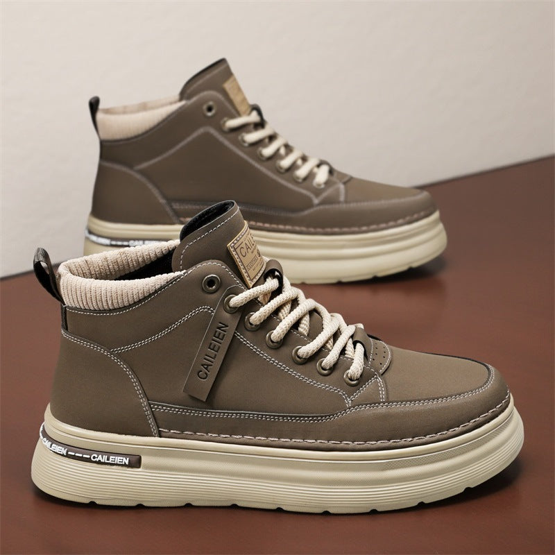 Damen Modische High-Top Sneakers mit robuster Sohle und gepolsterter Innensohle EB