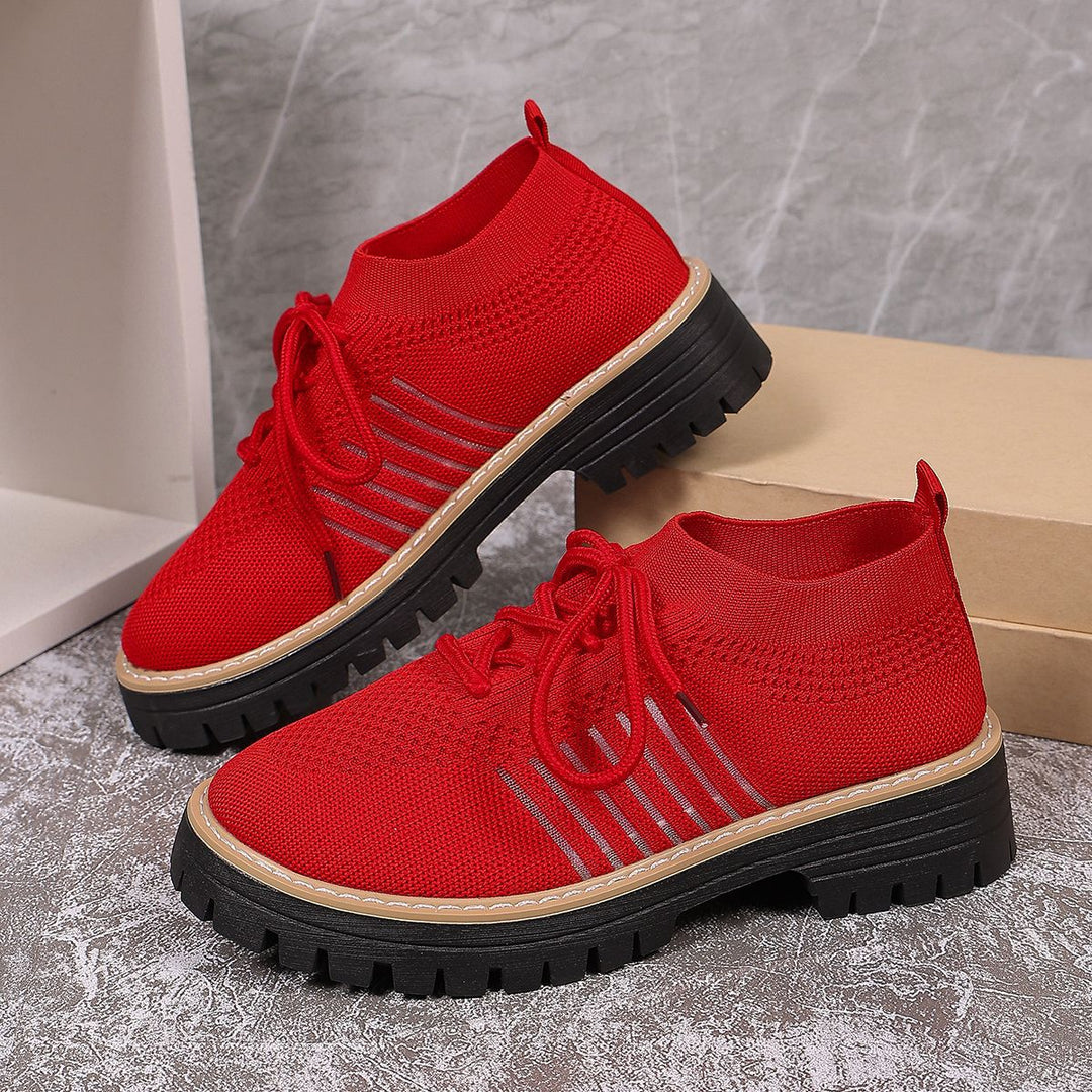 Damen Sportliche Sneakers mit atmungsaktivem Strickoberteil und rutschfester Sohle EB