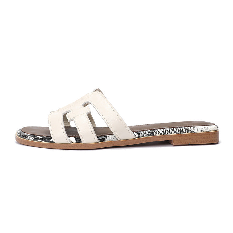 Damen modische Slides mit eleganten Akzenten EB