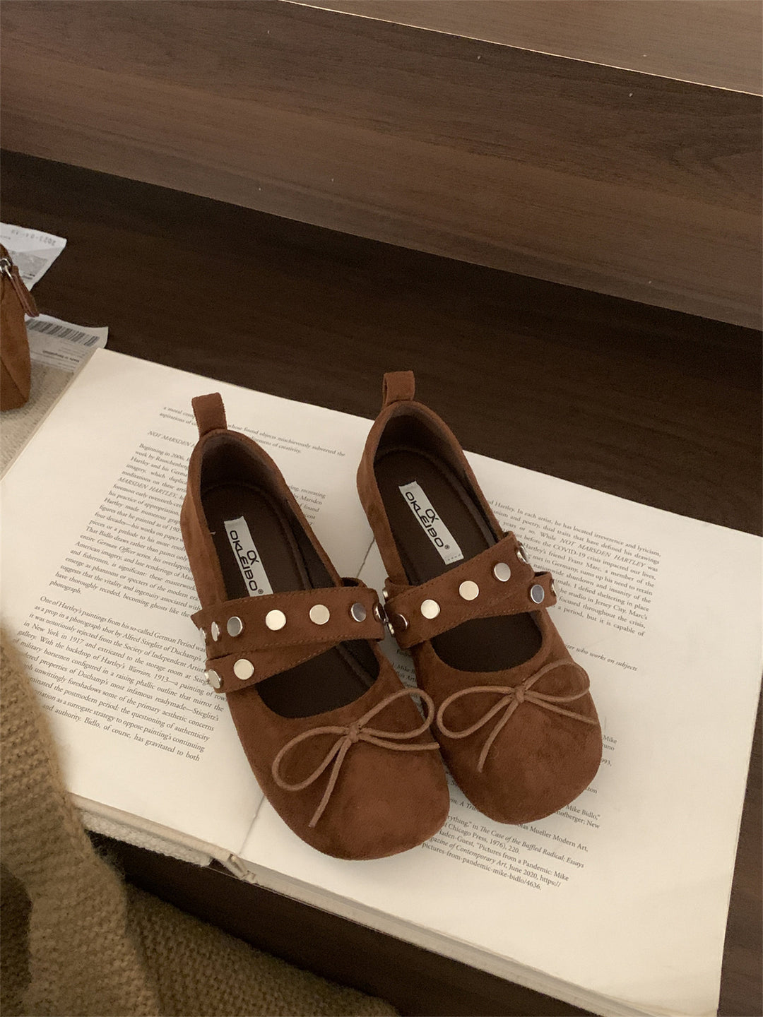 Damen Ballerinas mit verspieltem Schleifen-Design und modischem Riemen EB