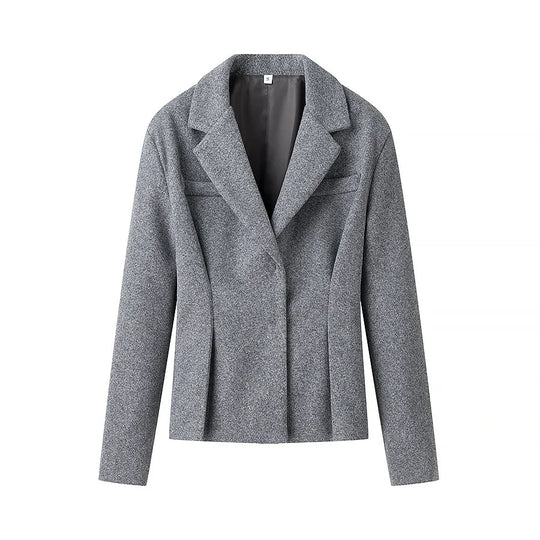 Damen elegantes Blazer- und Rock-Ensemble mit strukturiertem Design EB