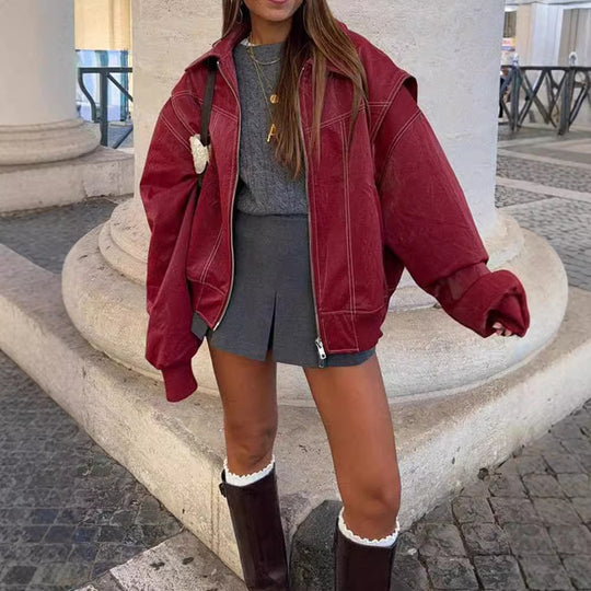 Damen Lässige Übergangsjacke mit modernem Schnitt und markanten Nähten EB