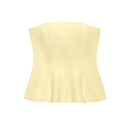 Damen Bustier-Oberteil mit figurformendem Schnitt und elegantem Plissee EB
