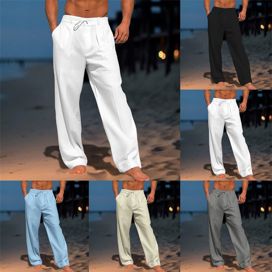 Herren elegante Freizeithose mit legerem Schnitt und verstellbarem Bund EB