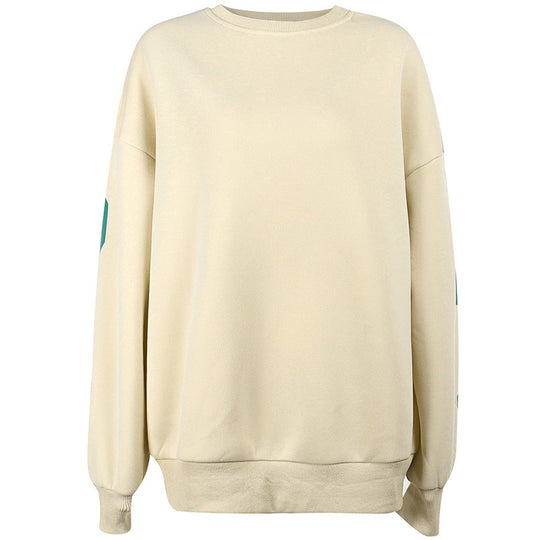 Damen Oversize-Sweatshirt mit College-Print und Raglanärmeln EB