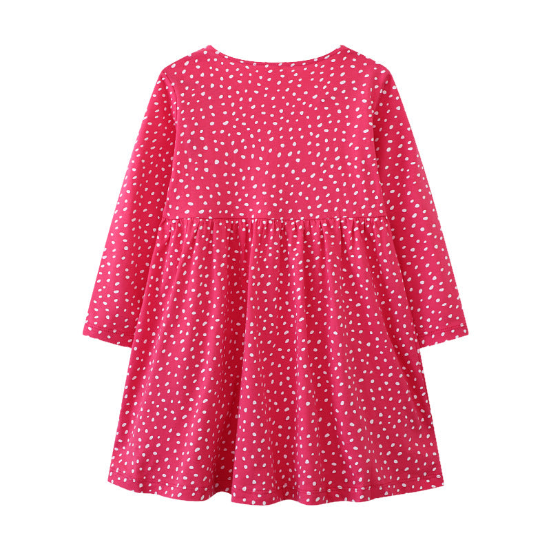 Mädchen Langarmkleid mit verspieltem Einhorn-Motiv EB