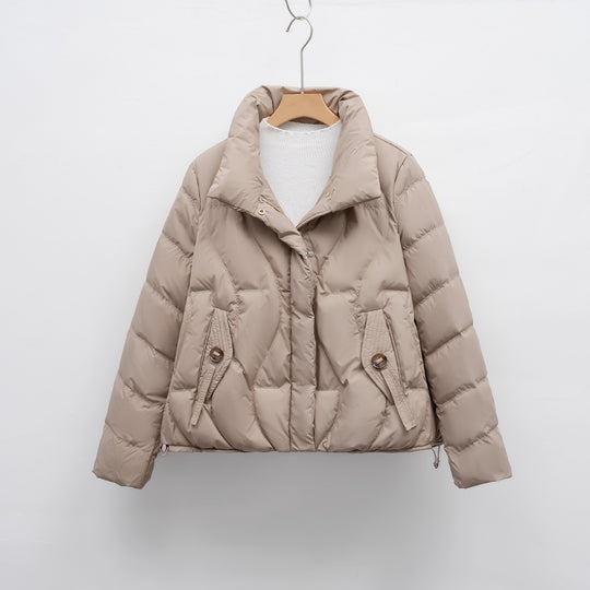 Damen gesteppte Winterjacke mit hochschließendem Kragen EB