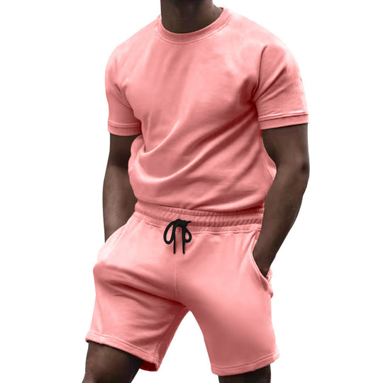 Herren Sportkombination mit kurzärmligem Oberteil und bequemen Shorts EB