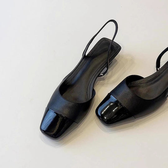 Damen Sling-Pumps mit glänzender Oberfläche und eleganter Fußbettgestaltung EB