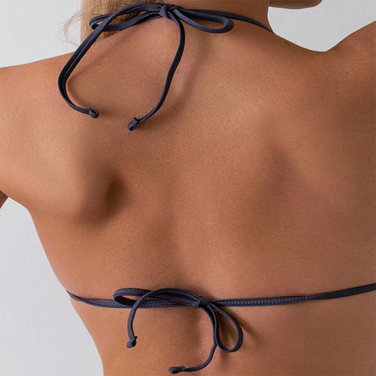 Damen Triangel-Bikini mit raffinierten Drapierungsdetails EB