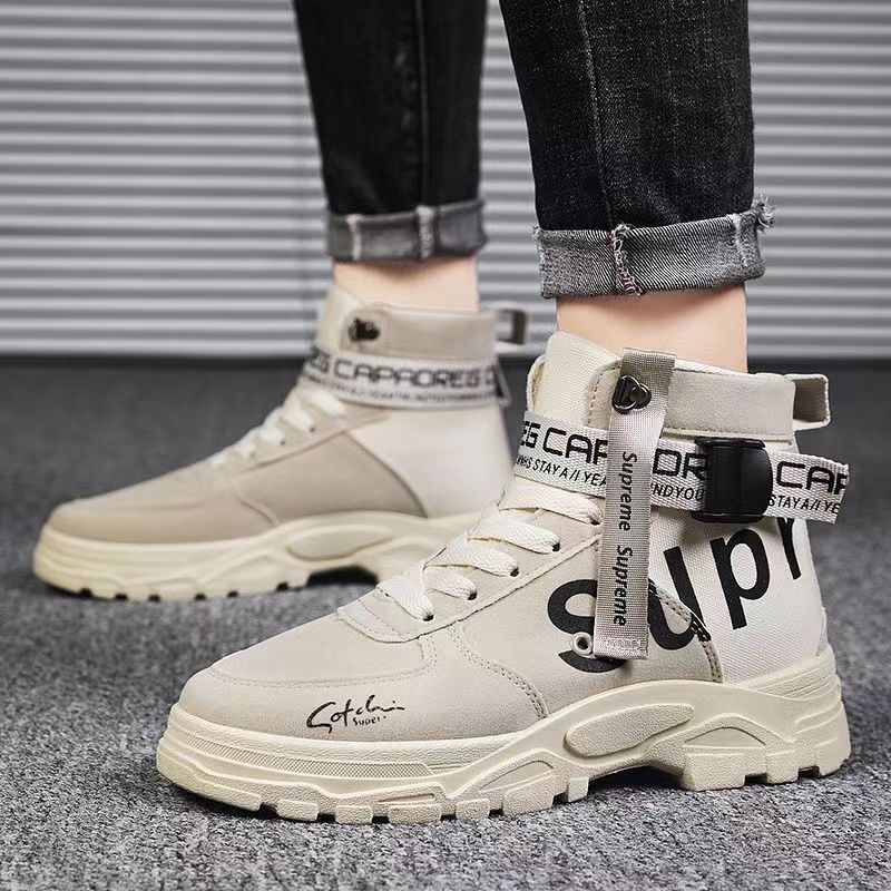 Damen Trendige High-Top Sneakers mit verstellbarem Knöchelriemen EB