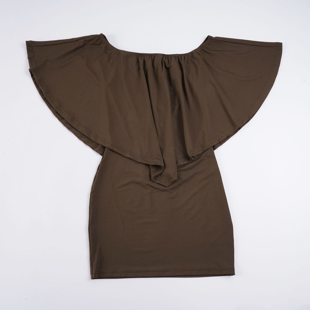 Damen Off-Shoulder Minikleid mit voluminösem Oberteil EB