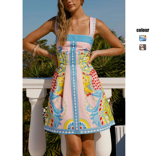 Damen Minikleid mit floralem Design und trägerloser Silhouette EB