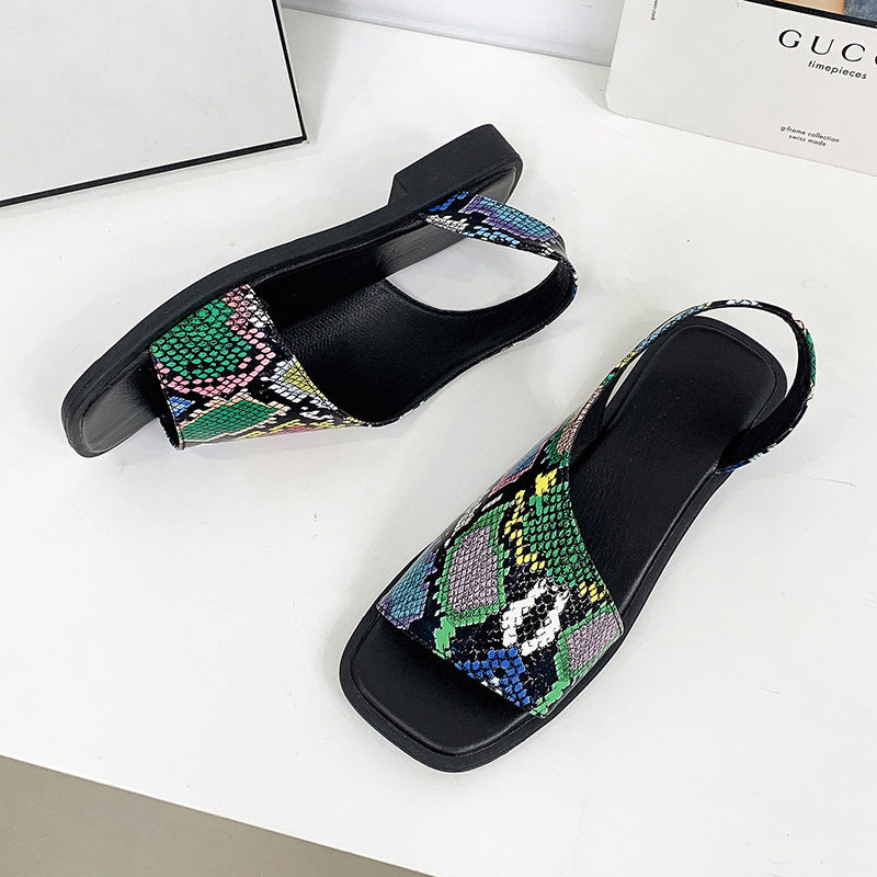 Damen Offene Zehentrenner-Sandalen mit modischem Design und atmungsaktiver Obermaterialstruktur EB