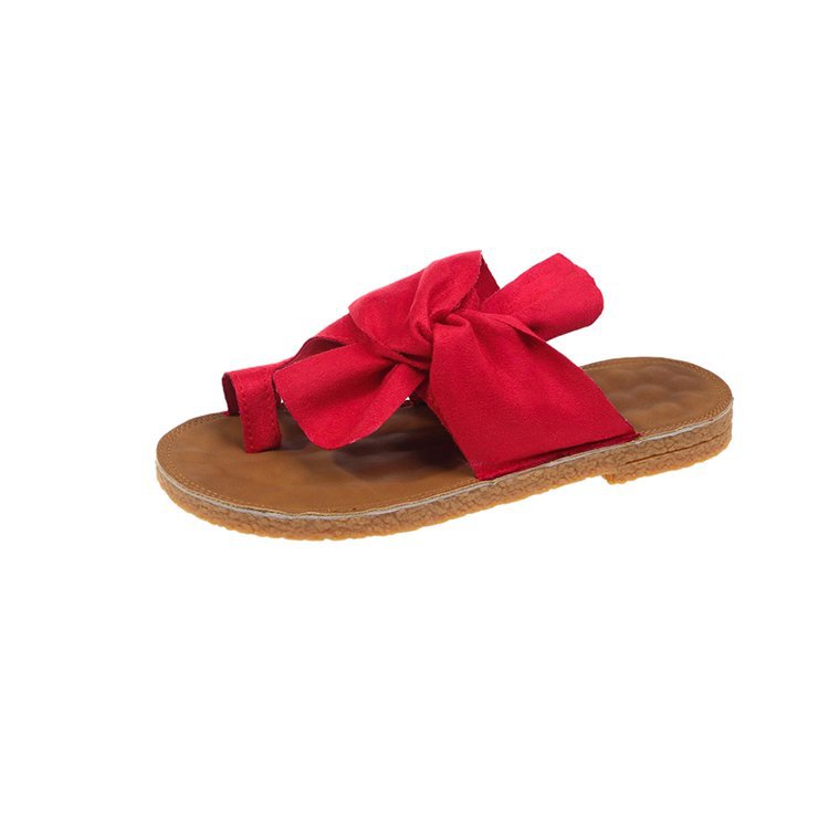 Damen Komfortable Badesandalen mit dekorativem Schleifen-Design EB