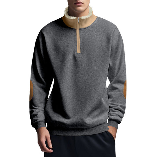 Herren Funktionaler Kapuzenpullover mit halbem Reißverschluss und weichem Innenfutter EB
