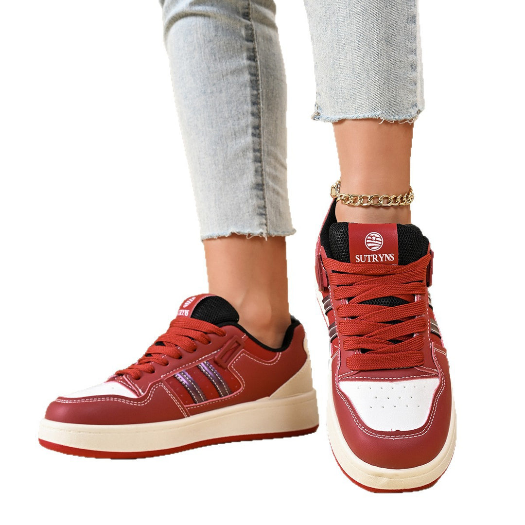 Damen Sportliche Sneakers mit stabiler Laufsohle und modischen Akzenten EB