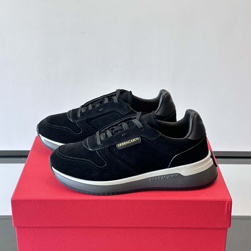 Damen Sportliche Sneakers mit rutschfester Laufsohle und hochwertiger Wildleder-Oberfläche EB