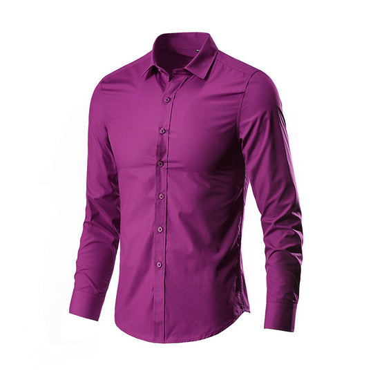 Herren nan Slim-Fit Businesshemd aus Stretch-Baumwollmix mit Kentkragen EB