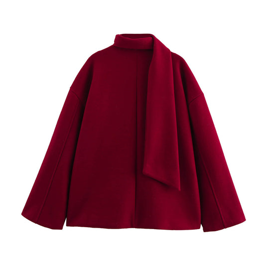 Damen Übergangsjacke mit innovativem asymmetrischem Design und stilvollem Kragen EB