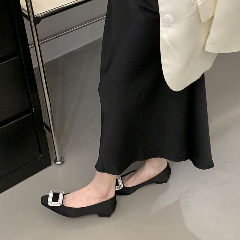 Damen Ballerinas mit funkelnder Schnalle EB