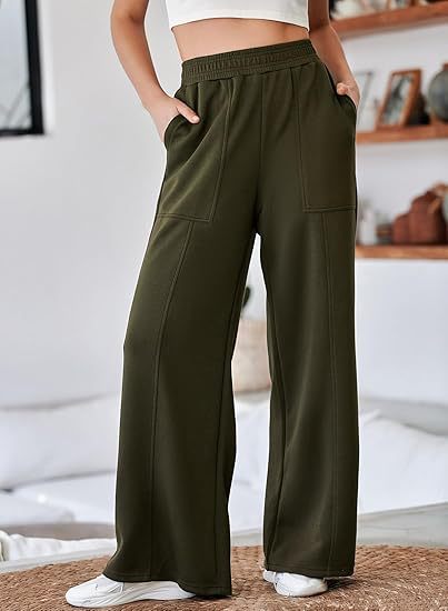 Damen Bequeme und stilvolle Freizeit-Hosen mit elastischem Bund und praktischen Taschen EB
