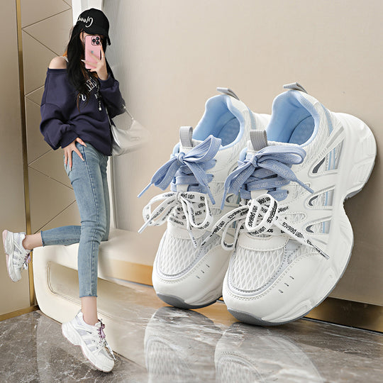 Damen Komfortable Lauf-Sneaker mit atmungsaktiver Netz-Oberfläche und dämpfender Sohle EB