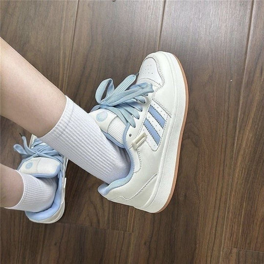 Damen Sportliche Sneakers mit modischen Satinbändern EB