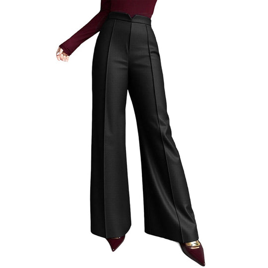 Damen elegante weite Palazzo-Hose mit Bügelfalte und hochgeschnittener Taille Eichborn Berlin