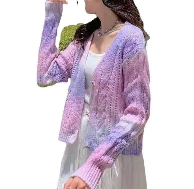 Damen kuschelige Strickjacke mit voluminösen Ärmeln und einzigartigem Zopfmuster EB