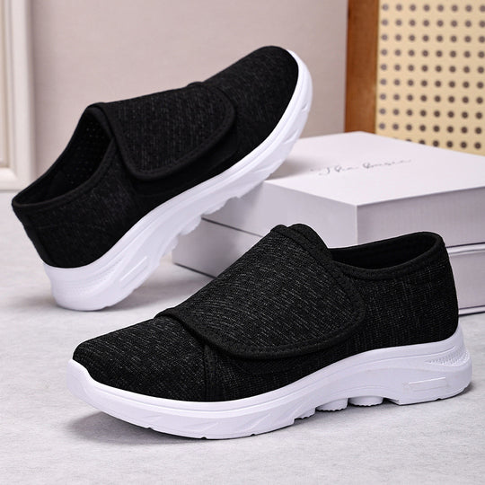 Damen Bequeme Slip-On Sportschuhe mit atmungsaktiver Obermaterialstruktur EB