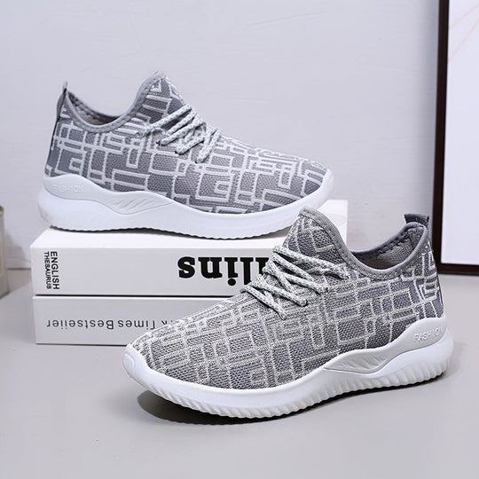 Damen Atmungsaktive Freizeit-Sneaker mit modischem Strickdesign EB