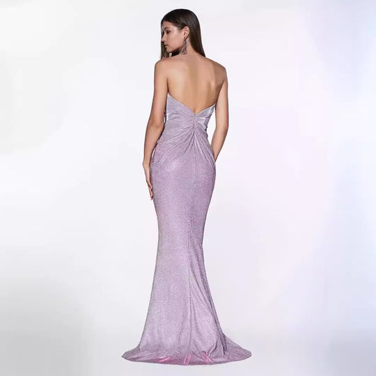 Damen Glamouröses Abendkleid mit seitlichem Schlitz EB