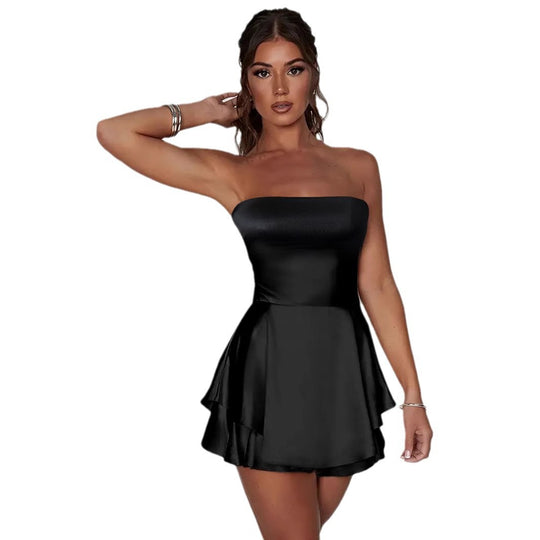 Damen Cocktailkleid mit schulterfreiem Design EB