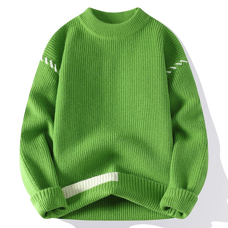 Damen Grober Strickpullover mit innovativem Design und dekorativen Details EB