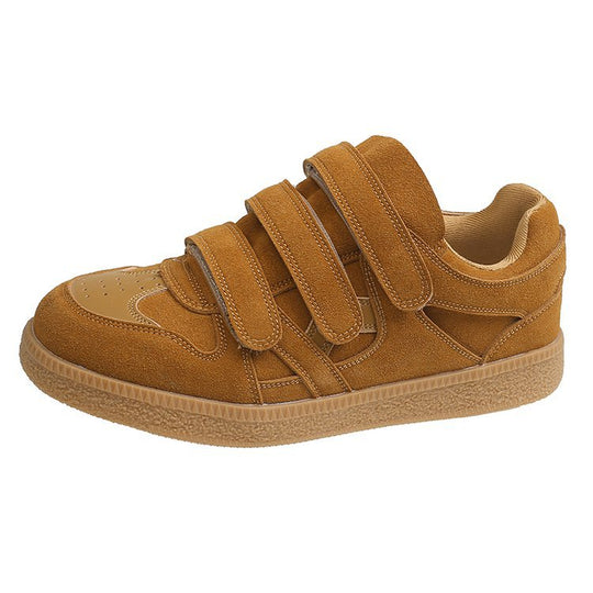 Damen Sportliche Velours-Sneaker mit praktischem Klettverschluss und dämpfender Sohle EB