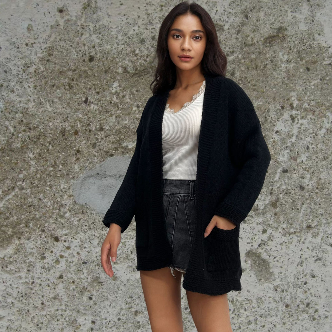 Damen strickjacke im lässigen Oversized-Stil EB