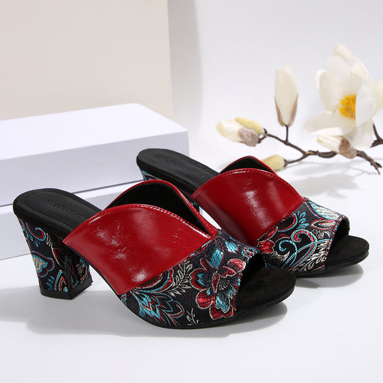 Damen elegante Schuhe mit floralem Design EB