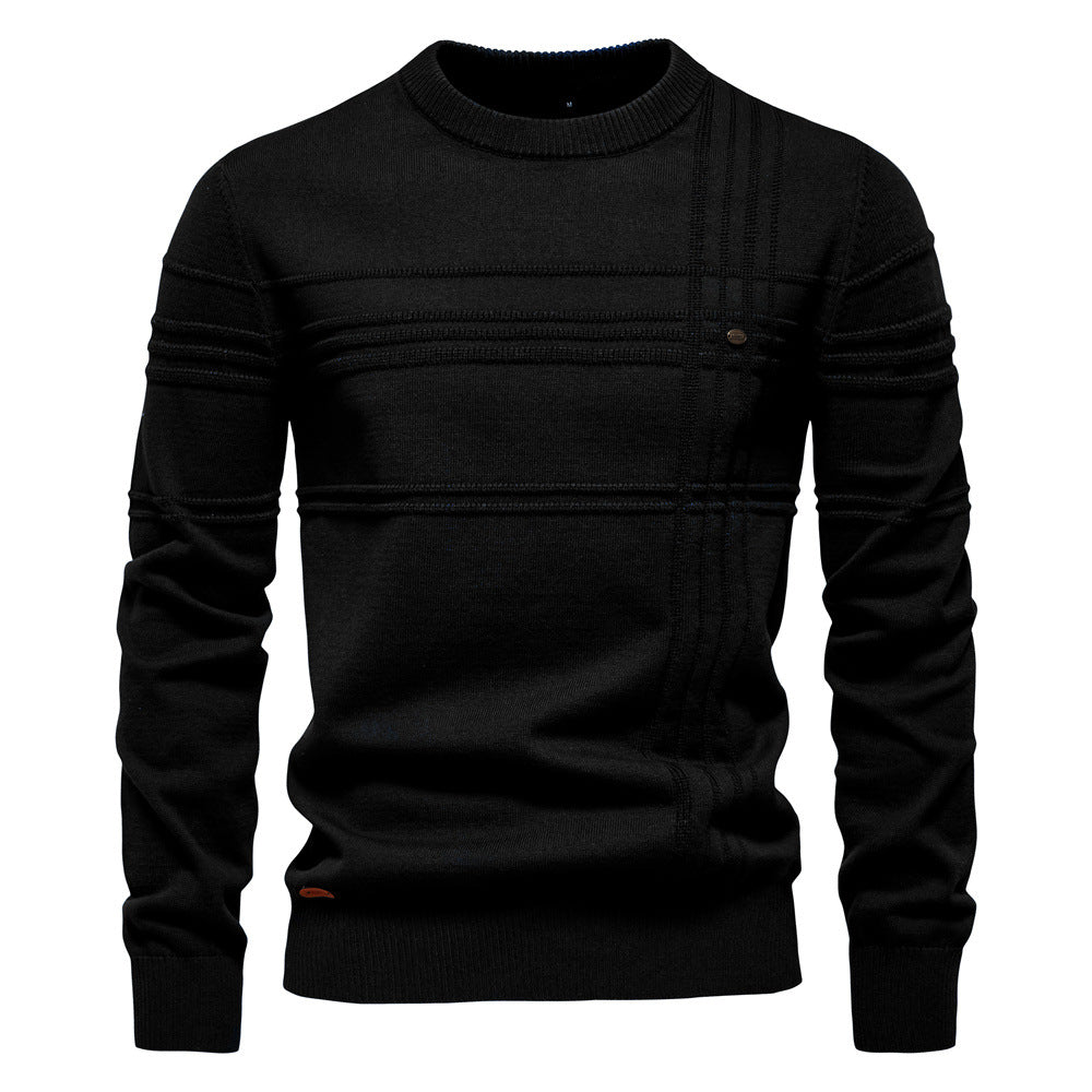 Herren Strickpullover mit modernem Strukturdesign und Komfortpassform EB