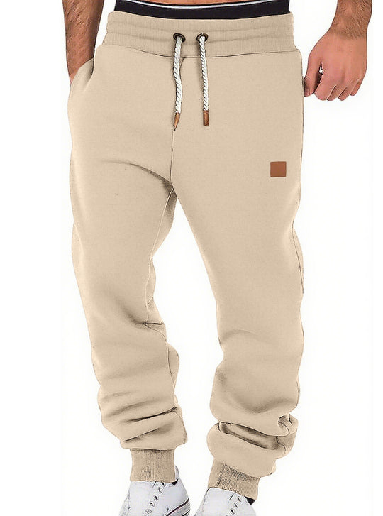Herren nan komfortable Jogginghose aus hochwertiger Baumwollmischung mit elastischem Bund Kordelzug und Bündchen EB