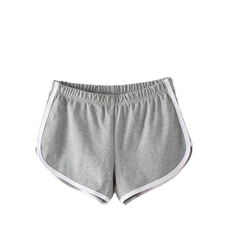 Damen Sportliche Shorts mit elastischem Bund und Kontraststreifen EB