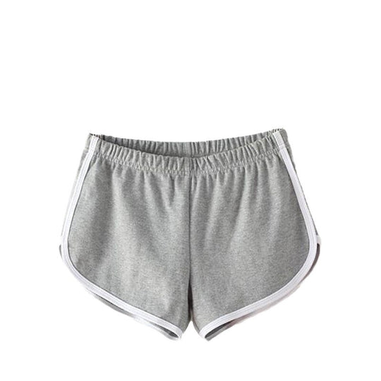 Damen Sportliche Shorts mit elastischem Bund und Kontraststreifen EB