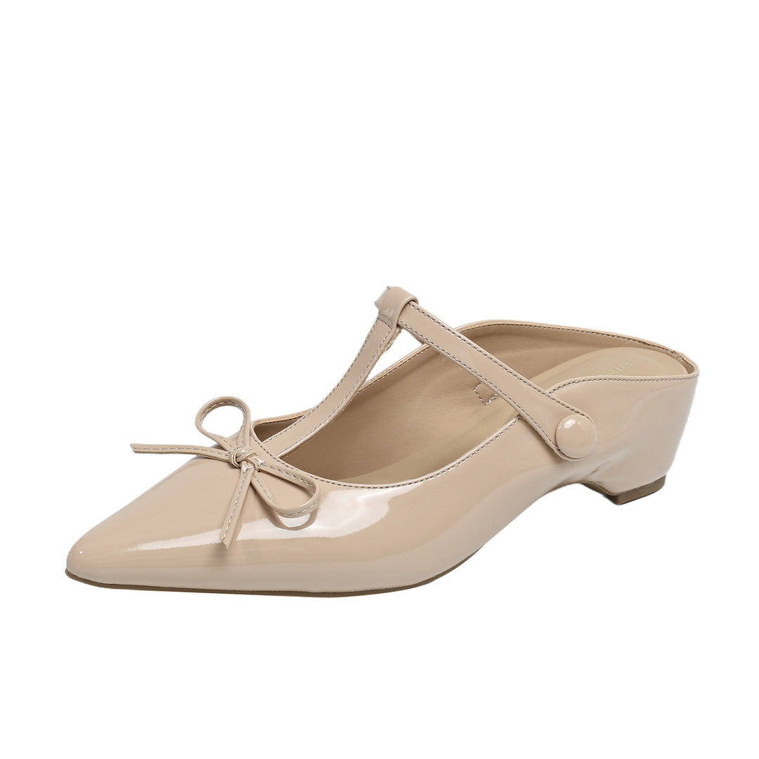 Damen Sling-Ballerinas mit eleganter Schleifen-Applikation und modischer Riemchenführung EB