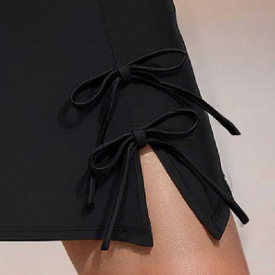 Damen Strandrock mit seitlichem Knoten-Detail EB