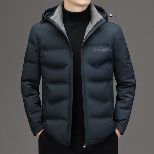 Herren Steppjacke mit Kapuze und schlanker Thermofütterung EB