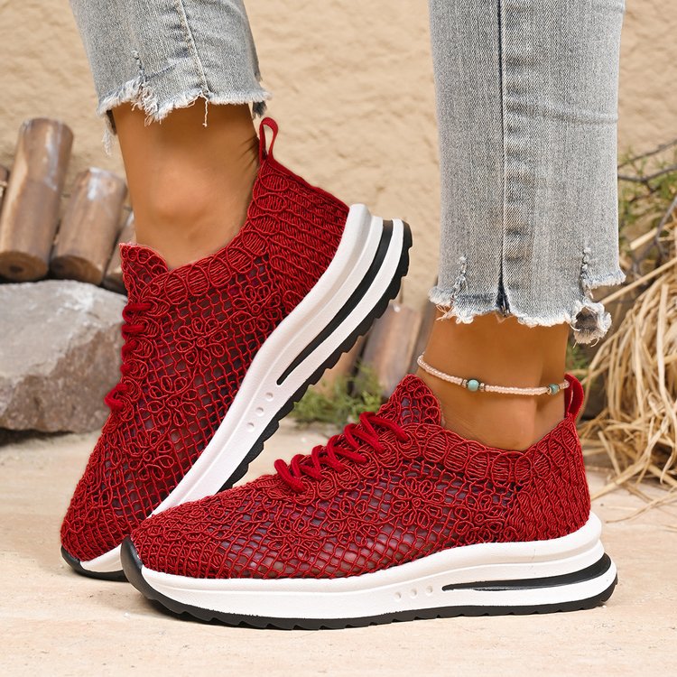 Damen Atmungsaktive Sneakers aus Netzmaterial EB