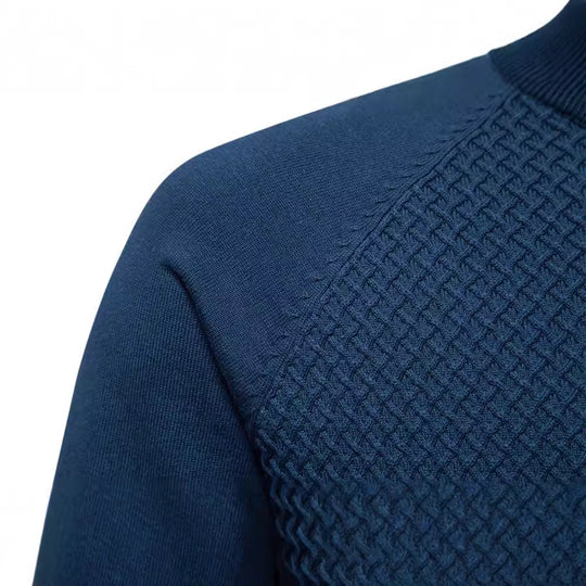 Herren Strickpullover mit modernem Strukturmuster und Rundhalsausschnitt EB