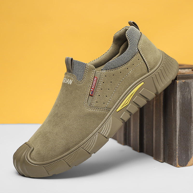 Damen Slipper aus hochwertigem Wildleder mit rutschfester Sohle und elastischem Einstieg EB