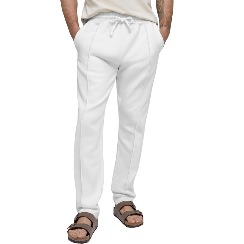 Herren sportliche Freizeithose mit elastischem Bund und seitlichen Eingrifftaschen EB
